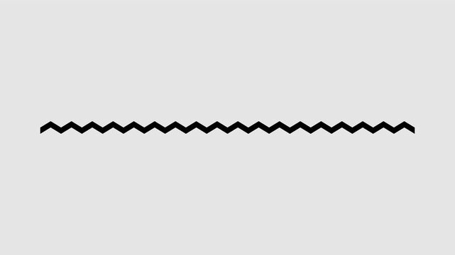Zigzag line graphic animation. Alpha channel. Transparent background motion design. 4K resolution