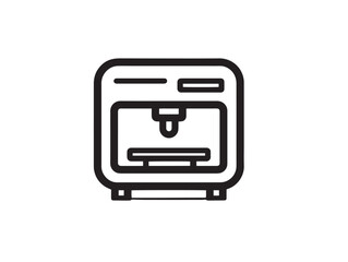 Modern Technical 3D Printer Resin Icon in Minimal Illustration