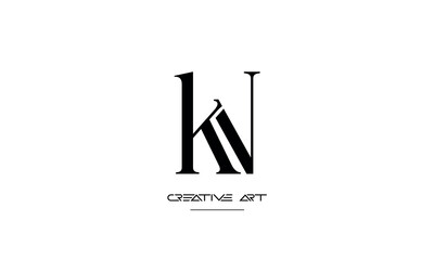 NK, KN, N, K abstract letters logo monogram