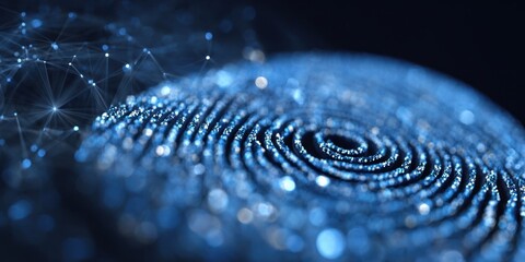 The digital fingerprint representing security and innovation in a technological world.