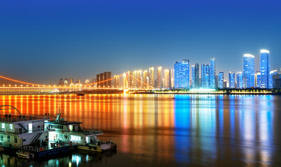 Night view of Wuhan, China