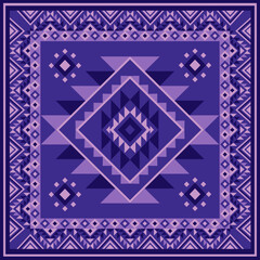 Geomatric ethnic oriental ikat seamless pattern design for background, carpet, wallpaper, clothing, wrapping, batik, Vector, embroidery style, fabric, illustration
