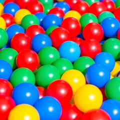 Colorful plastic ball pit