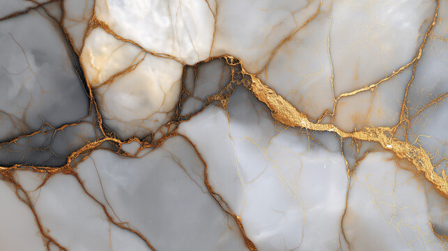 A luxurious white marble texture featuring subtle gold veins, creating an elegant, sophisticated surface with natural patterns and refined aesthetic appeal.