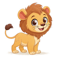 lion cartoon isolated on white