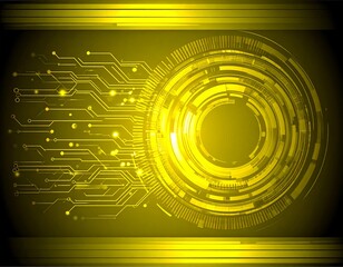 Abstract yellow technological graphic