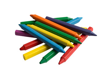 Vibrant Crayons: Colorful Art Supplies for Creative Projects isolated on transparent background