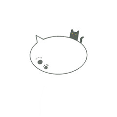 Bubble text black cat