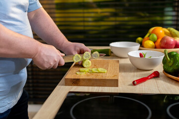 The Art of Fresh Vegetable Preparation in a Modern Kitchen Environment with Style and Flair