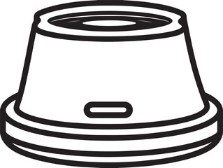 Clean Modern Vector Representation of Automatic Pet Feeder Icon Design