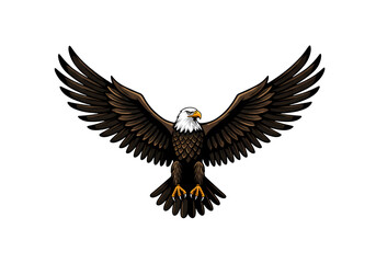 Obraz premium Majestic Bald Eagle in Flight Powerful Symbol of Freedom and Strength on transparent background