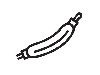 Technical Banana Plug Connector Icon Vector Detailed Line Artwork
