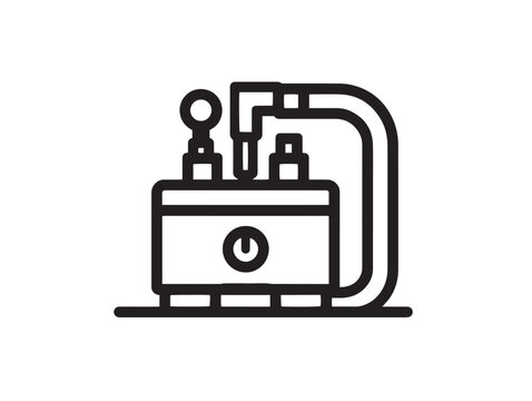 Modern Bilge Pump Icon Clean Marine Equipment Line Drawing