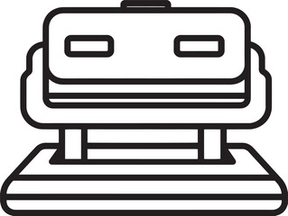 Clean Binding Machine Icon Office Equipment Minimal Line Drawing