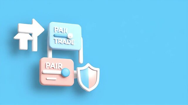 Secure Pair Trading Strategy: 3D Animated Guide to Financial Markets.