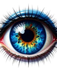 Detailed eye, vibrant colors (1)