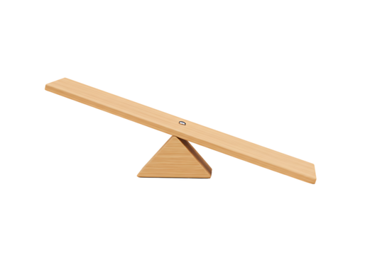 Wooden Seesaw Balance Illustration
