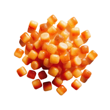 Isolated Halloween candy corn retro holiday vibe on transparent background