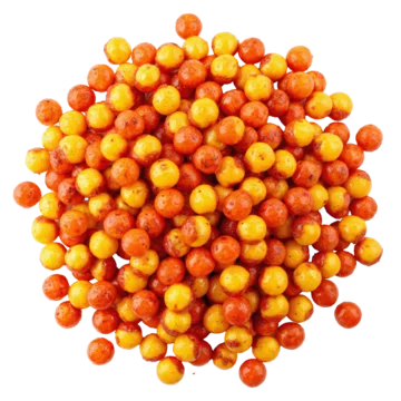 Retro style candy corn heap for Halloween design on transparent background