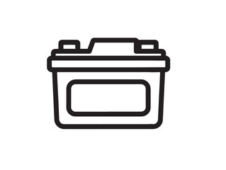 Sleek Car Battery Icon Created With Simple Clean Vector Design