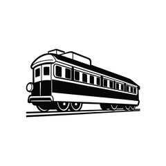 Train silhouette vector art design