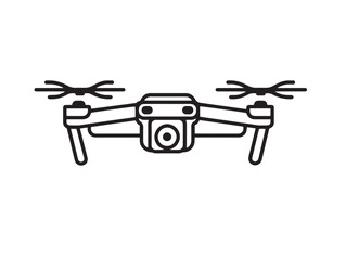 Creative Compact Drone With Camera Icon Depicted In Attractive Line Vector Design