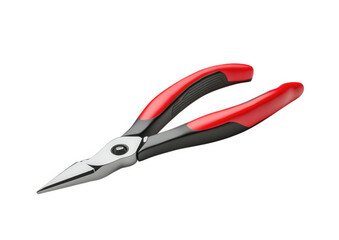 Obraz premium Red and black pliers tool isolated on transparent background