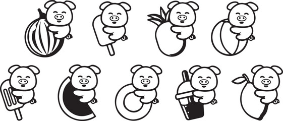 Flying Teddy Bear Vector – Cute Animal, Kawaii Cartoon, Angel Wings, Adorable Character