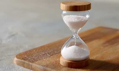 hourglass filled with sugar instead of sand