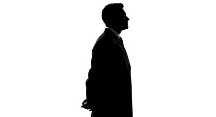 Minimalist Vector SVG Icon of Man Silhouette in Modern Flat Style with Black Color