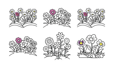 Flowers Silhouette Vector Art Design for Digital Projects
