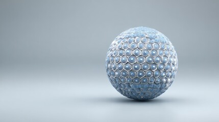A sphere with a detailed, textured surface.