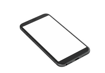 Smartphone Mockup Blank Screen Isolated Gray on transparent background