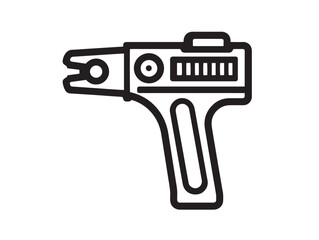 Professional Electrical Crimping Tool Icon in Precise Vector Format