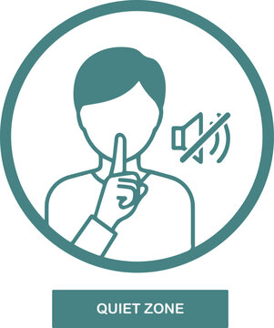 Illustration of quiet zone icon