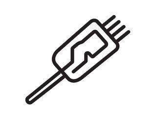DIY Electronic Soldering Kit Icon in Minimalist Vector Illustration
