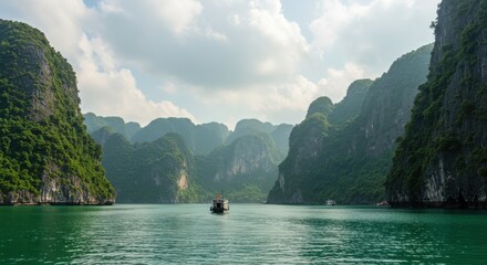 Halong bays stunning limestone islands and emerald waters create a breathtaking view