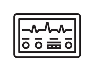 Function Generator Icon in Sleek Professional Vector Line Art