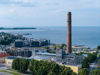 Obraz premium Talinn city in Estonia drone photo