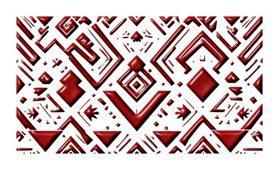 Abstract 3D tribal pattern relief with geometric ethnic motifs, modern ornamental texture for luxury packaging, textile design, wallpaper, digital artwork, and premium branding mockups
