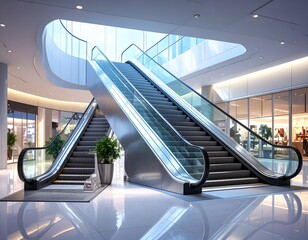 escalator in modern building