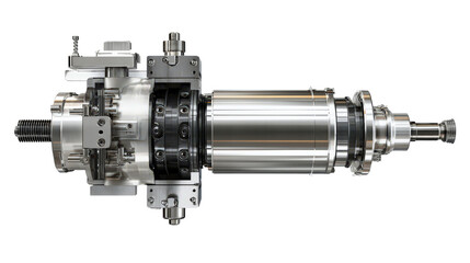 Lathe machine headstock background isolated on a Transparent background, PNG file.