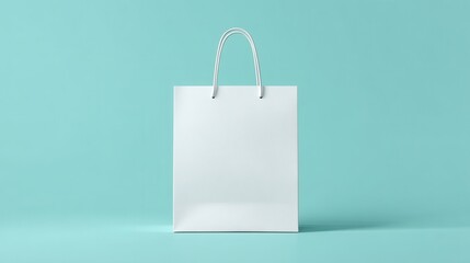 Blank Shopping Bag on a Pastel Background