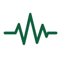 Pulse Heartbeat Line Flat Icon with a Simple Clean Design for Medical Apps