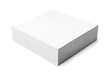 Fototapeta premium Stack of white printer paper sheets, isolated on transparent background, photorealistic stock PNG effect