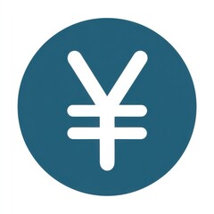 Obraz premium Yen Currency Symbol Flat Icon with a Simple Clean Design and Minimalist Details