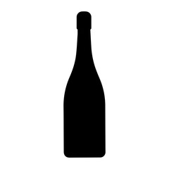 “Black and White Bottle Icon Vector – Minimal Drink Container Symbol”