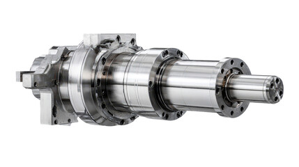 Lathe spindle rotating background isolated on a Transparent background, PNG file.