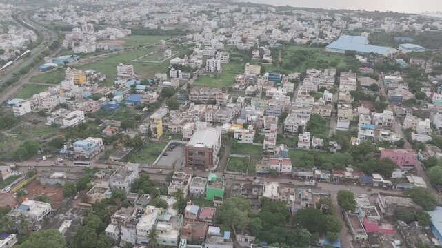 "Photograph of Anna Nagar in Chennai showing modern residential buildings, busy roads, and urban lifestyle in Tamil Nadu, India."