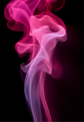 pink smoke on black background